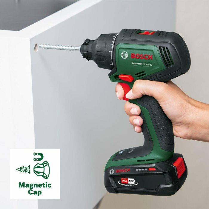 Bosch AAANL11440 AdvancedDrill 18V-80 QuickSnap Taladro Atornillador Inalámbrico para Hogar y Jardín 4 Bosch AAANL11440 AdvancedDrill 18V-80 QuickSnap Taladro Atornillador Inalámbrico para Hogar y Jardín 4