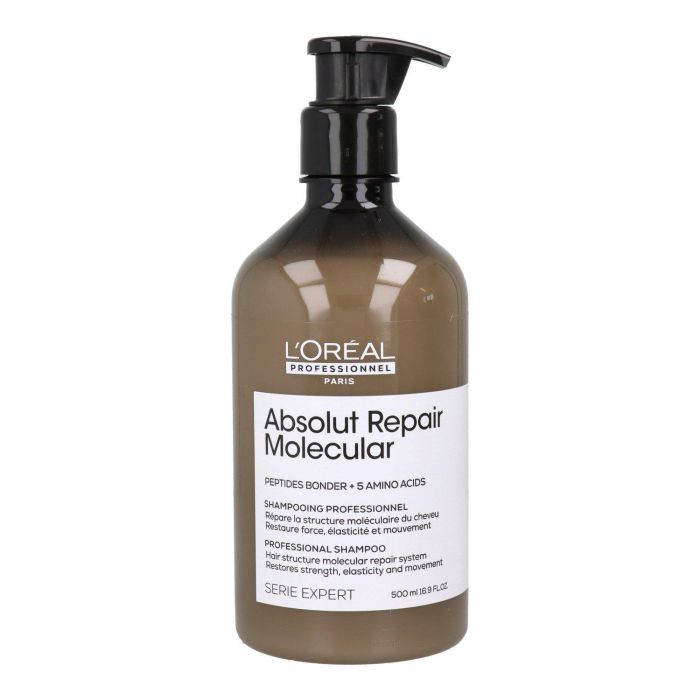 L'Oreal Absolut Repair Molecular Champú Reparador 500ml - Repara Daños y Fortalece el Cabello L'Oreal Absolut Repair Molecular Champú Reparador 500ml - Repara Daños y Fortalece el Cabello