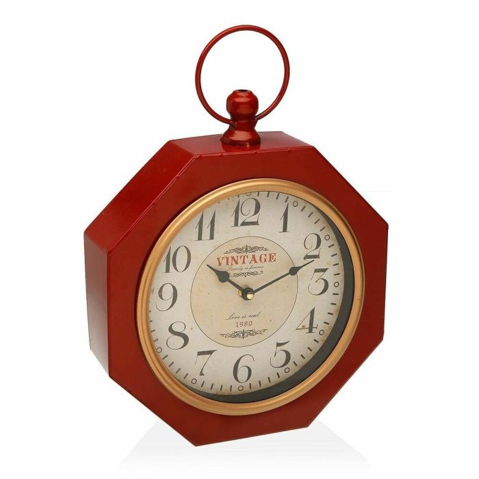 Reloj de Pared Versa rED Metal (28 x 8 x 40 cm)