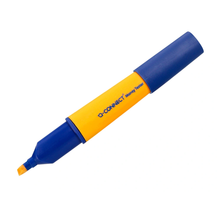Q-connect Rotulador Detector de Billetes Falsos, Trazo 2-5 mm, Punta Biselada, Fiabilidad 99.9% 2 Q-connect Rotulador Detector de Billetes Falsos, Trazo 2-5 mm, Punta Biselada, Fiabilidad 99.9% 2