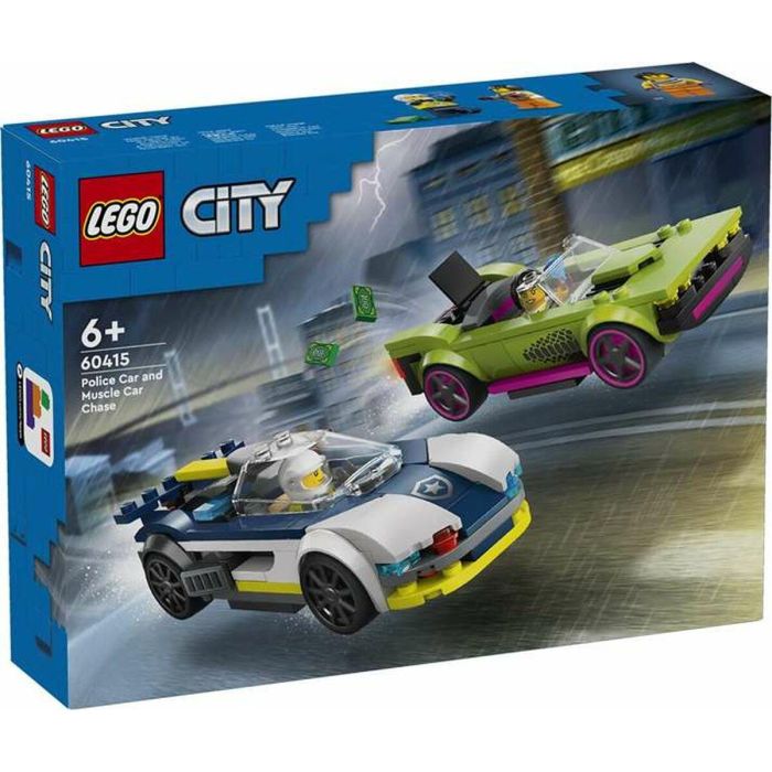 Juego de construccion coche de policía y potente deportivo lego city