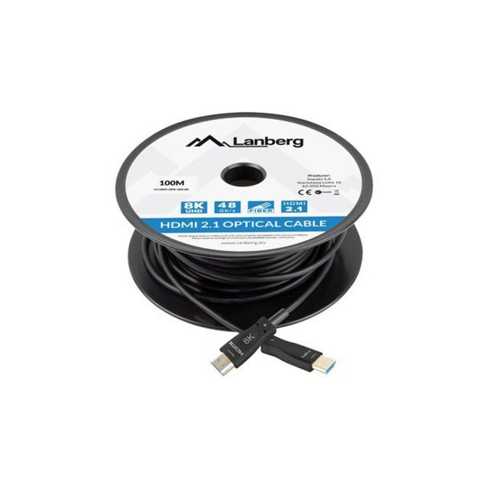 Lanberg Cable HDMI 2.1 8K 100M Macho-Macho, 48Gbit/s, HDR10 Plus, Negro 4 Lanberg Cable HDMI 2.1 8K 100M Macho-Macho, 48Gbit/s, HDR10 Plus, Negro 4