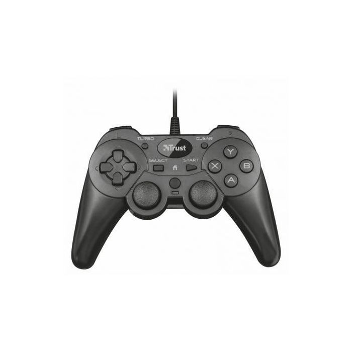 GAMEPAD TRUST ZIVA WIRED - 2 JOYSTICK ANALOGICOS- PANEL DIGITAL 8 DIRECCIONES - FUNCIÓN TURBO EN 8 BOTONES - CABLE 1.8M - ENCHUFA Y JUEGA