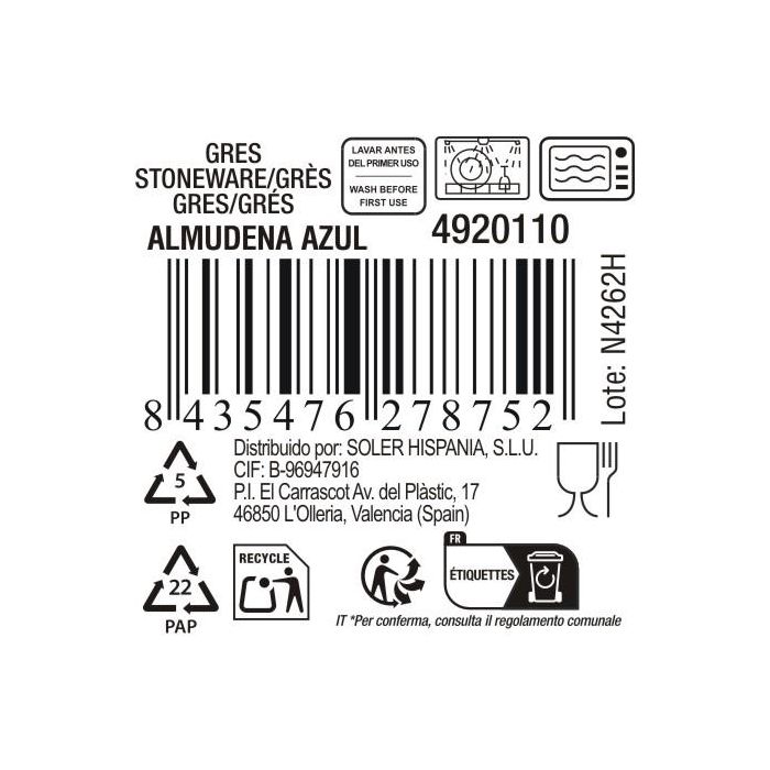 La Mediterranea Taza Azul Almudena 90 cc (36 Unidades) 4