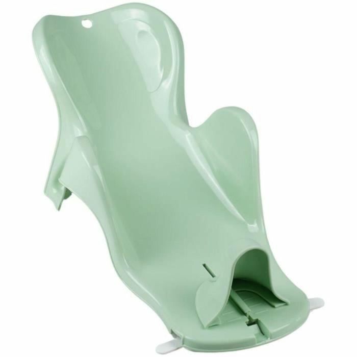 Thermobaby Tumbona de Baño Daphné Verde Celadon - Soporte Ajustable y Seguro para Bebés 0-8 Meses, Permite Baño Manos Libres