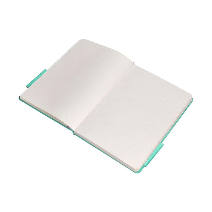 Cuaderno Con Gomilla Antartik Notes Tapa Dura A4 Hojas Puntos Rosa Y Turquesa 100 Hojas 80 gr Fsc 8