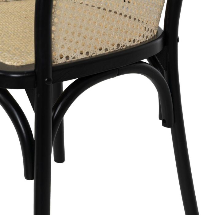 Silla de Comedor Negro Natural 56 X 58 X 77 CM 2