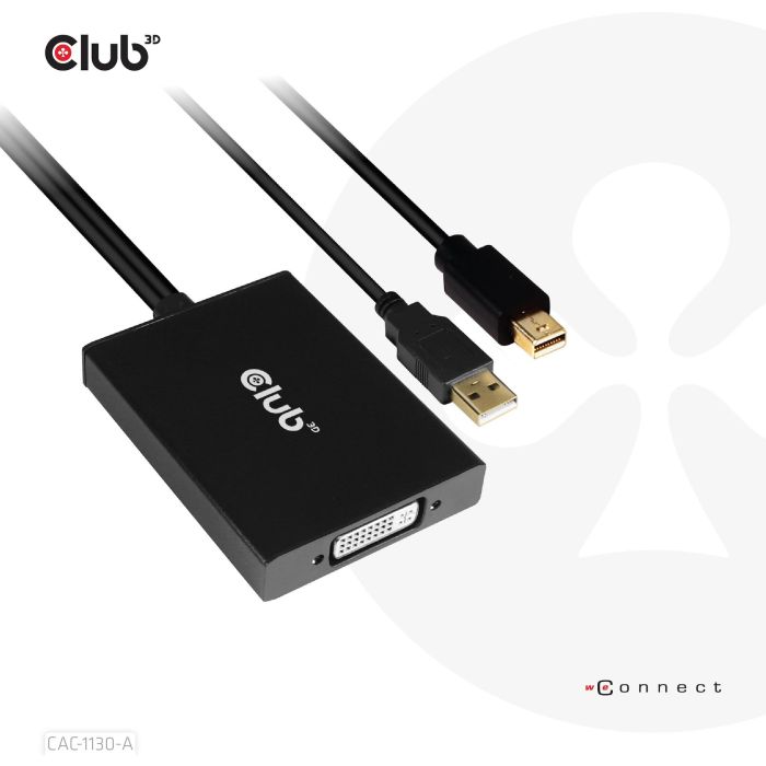 Club3D CAC-1130-A Adaptador Mini DisplayPort a DVI Dual Link HDCP Off, 3840x2160, 0.6m, Alimentación USB 7 Club3D CAC-1130-A Adaptador Mini DisplayPort a DVI Dual Link HDCP Off, 3840x2160, 0.6m, Alimentación USB 7