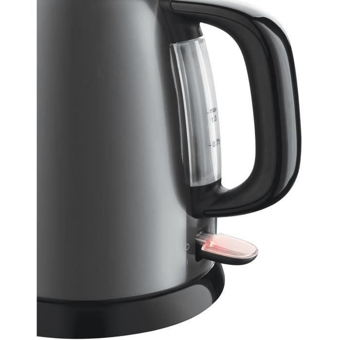 Russell Hobbs 24993-70 Hervidor Mini Colours Plus+ Gris, 1 Litro, Ahorro de Energía, Diseño Compacto 4 Russell Hobbs 24993-70 Hervidor Mini Colours Plus+ Gris, 1 Litro, Ahorro de Energía, Diseño Compacto 4