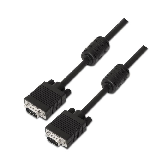Aisens Cable SVGA HDB15 Macho-Macho Negro 1.8M con Ferrita y Doble Apantallado