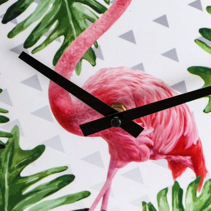 Reloj Flamencos 2/M Blanco-Rosa 30,50 X 5,50 X 30,50 cm