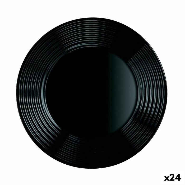 Plato Llano Luminarc Harena Negro Vidrio (25 cm) (24 Unidades) 0 Plato Llano Luminarc Harena Negro Vidrio (25 cm) (24 Unidades) 0