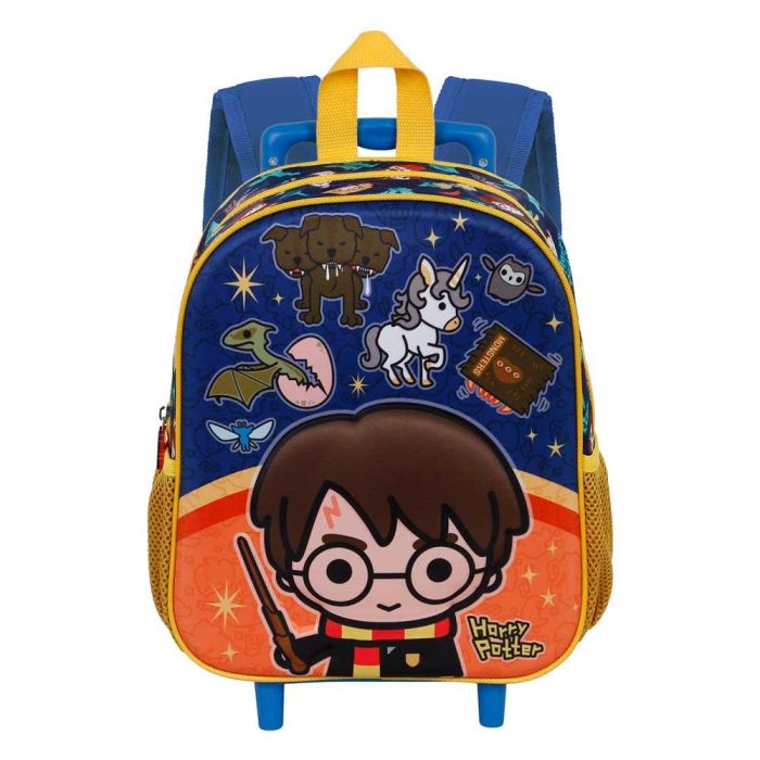 Mochila 3D con Ruedas Pequeña Crest Harry Potter Naranja 1 Mochila 3D con Ruedas Pequeña Crest Harry Potter Naranja 1