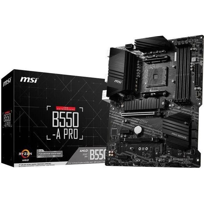 MSI B450-A-PRO Placa Base ATX AMD B450 Zócalo AM4 DDR4 128GB PCI Express SATA III Gigabit Ethernet Audio 8.0 Canales 0 MSI B450-A-PRO Placa Base ATX AMD B450 Zócalo AM4 DDR4 128GB PCI Express SATA III Gigabit Ethernet Audio 8.0 Canales 0