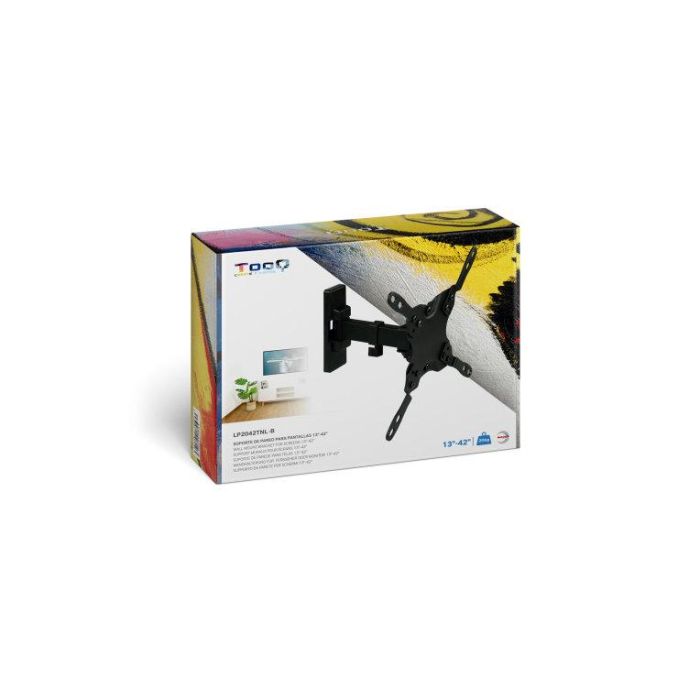 TooQ LP2042TNL-B Soporte de Pared Giratorio, Inclinable y Nivelable para TV 13-42" hasta 20kg, VESA 75x75-200x200, Negro 6 TooQ LP2042TNL-B Soporte de Pared Giratorio, Inclinable y Nivelable para TV 13-42" hasta 20kg, VESA 75x75-200x200, Negro 6
