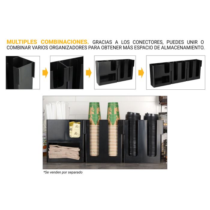 Organizador de Vasos y Tapas My Bar - 2 Secciones (6 Unidades) 4 Organizador de Vasos y Tapas My Bar - 2 Secciones (6 Unidades) 4