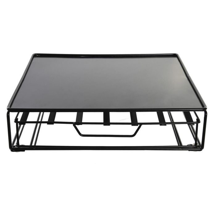 Organizador de Cápsulas de Café DKD Home Decor 28,7 x 32 x 7 cm Negro Metal 2
