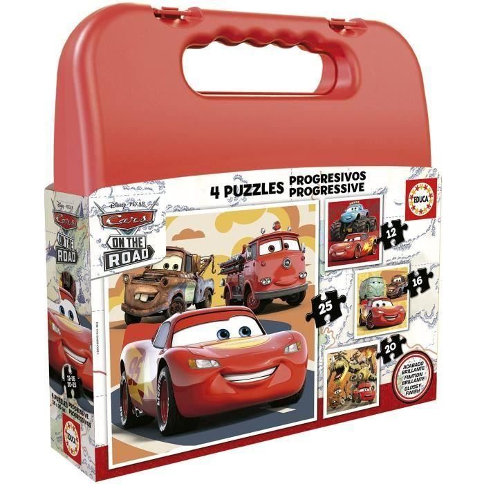 Maleta Puzzles Progresivos Cars 12-16-20-25 19677 Educa Maleta Puzzles Progresivos Cars 12-16-20-25 19677 Educa