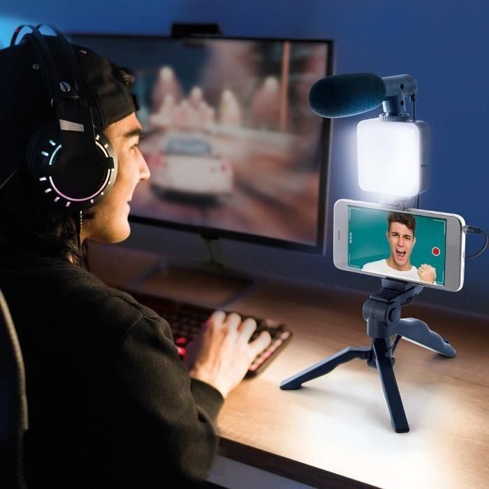 Vlogging Kit - Studio Creator - Podcast & Vlogging Kit con luz y micrófono - INF 033 - Toyes del canal 3 Vlogging Kit - Studio Creator - Podcast & Vlogging Kit con luz y micrófono - INF 033 - Toyes del canal 3