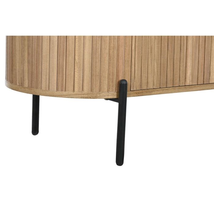 Cómoda Home ESPRIT Negro Natural Metal Madera de Paulonia 110 x 39 x 72 cm 3