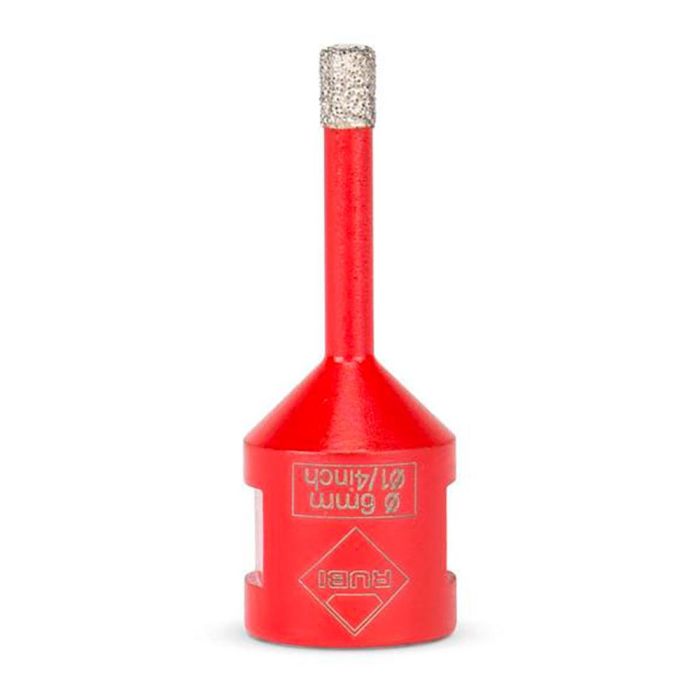 Rubi Broca R5988 para Amoladora Drygres Ø6,00 mm para Baldosa Cerámica, Gres, Porcelana, Mármol y Granito con Anclaje M14 4