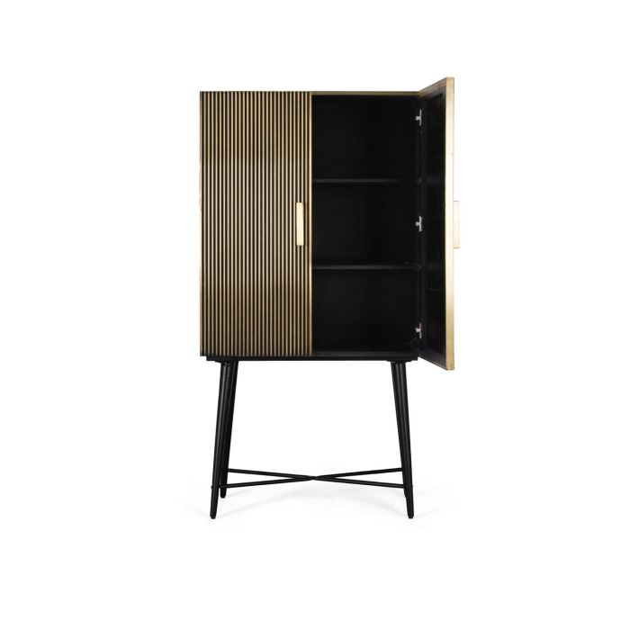 GINER Y COLOMER Armario 2 Puertas Madera Mango Bronce Mármol 163 cm 2