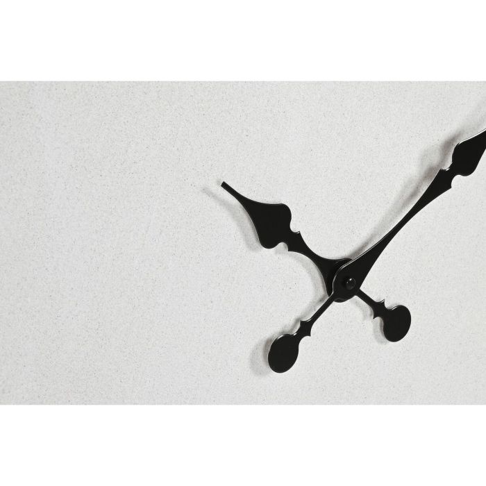 DKD Home Decor Reloj de Pared Scandi Grande Blanco Natural MDF Fibra 85x85 cm 2