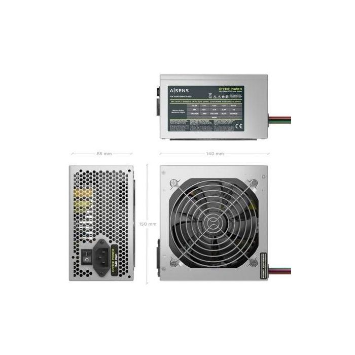 Fuente de Alimentación Aisens ASPC-500ATX-SEO/ 500W/ Ventilador 12cm 2