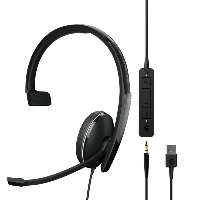 EPOS Sennheiser Adapt 135T USB II - ADAPT 100 Series headset on-ear wired USB 3.5 mm jack black Certified for Microsoft Teams Optimised for UC EPOS Sennheiser Adapt 135T USB II - ADAPT 100 Series headset on-ear wired USB 3.5 mm jack black Certified for Microsoft Teams Optimised for UC