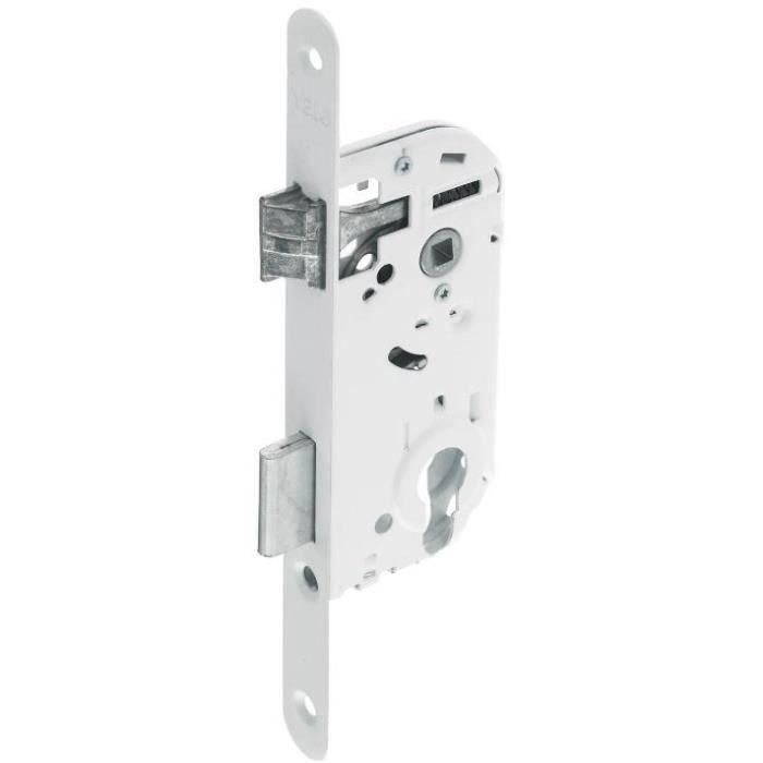 Cerradura empotrable con orificio para cilindro - YALE - Y50R-A40/B - Eje de 40 mm, caja de 135 mm - Pestillo reversible, Cabeza redonda - Blanco 0 Cerradura empotrable con orificio para cilindro - YALE - Y50R-A40/B - Eje de 40 mm, caja de 135 mm - Pestillo reversible, Cabeza redonda - Blanco 0