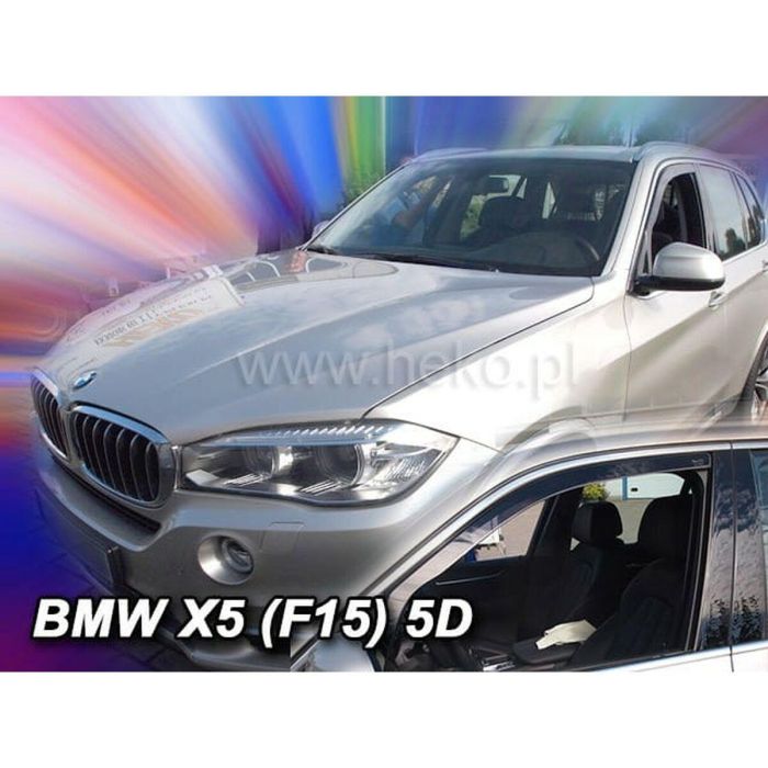 Heko HO11155 Sólo Deflectores Frontales Estrechos Convexos Plexiglás Humo Transparente para BMW X5 F15 5D (2013-2018) 1