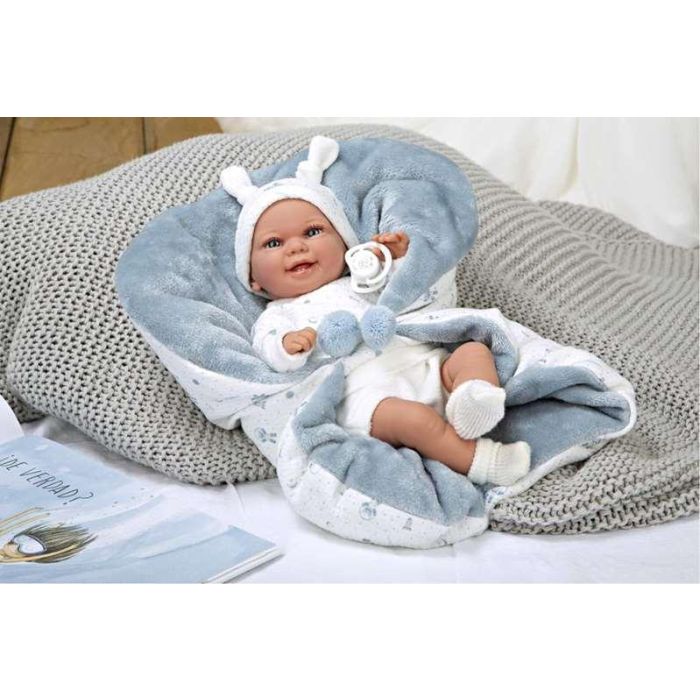 Muñeca elegance 35 cm babyto azul c/manta (muñeco de peso) 1 Muñeca elegance 35 cm babyto azul c/manta (muñeco de peso) 1