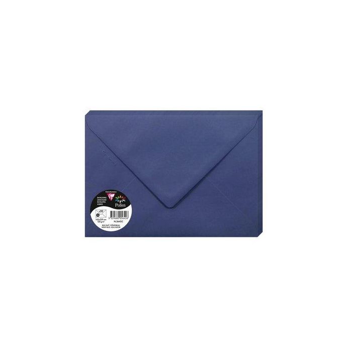 Sobre Clairefontaine Pollen 162X229 120G Azul Noche Paquete De 20