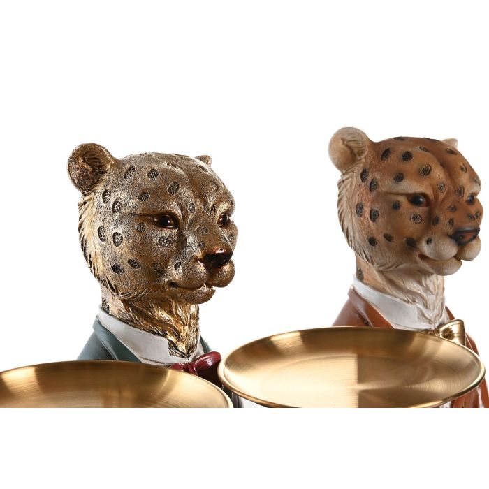 Figura Decorativa DKD Home Decor 17,5 x 11 x 23,5 cm Azul Dorado Marrón Leopardo Colonial (2 Unidades) 1 Figura Decorativa DKD Home Decor 17,5 x 11 x 23,5 cm Azul Dorado Marrón Leopardo Colonial (2 Unidades) 1