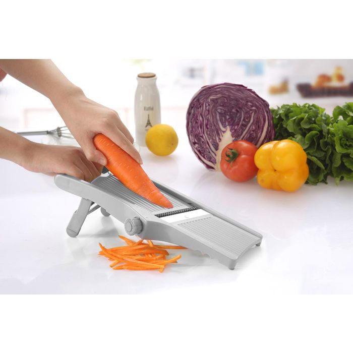 Quttin Mandolina Ajustable 3 Funciones - Cortador de Verduras Manual de 31,5 cm de Largo (6 Unidades) 9 Quttin Mandolina Ajustable 3 Funciones - Cortador de Verduras Manual de 31,5 cm de Largo (6 Unidades) 9