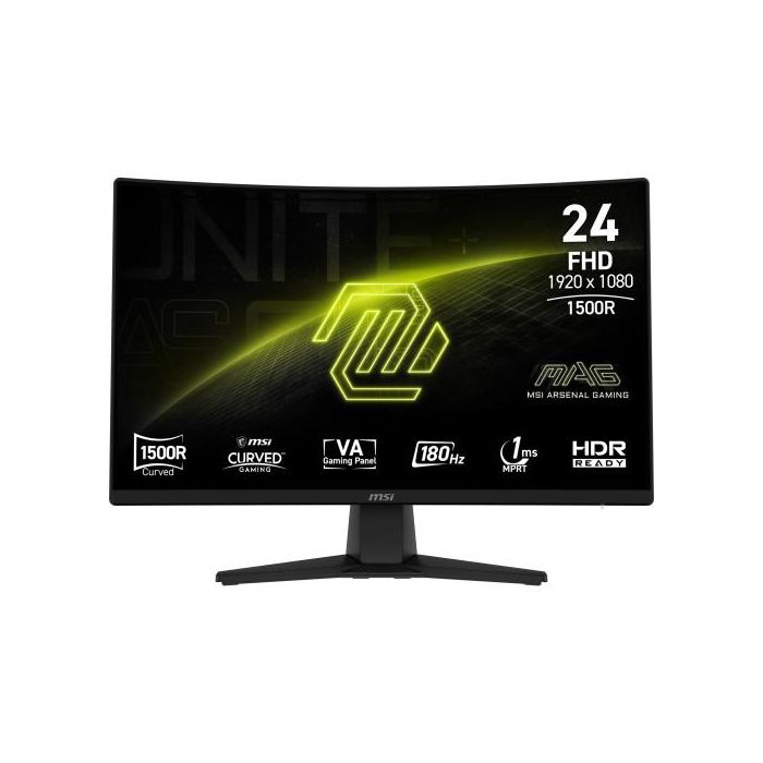 Msi Mag 242C Pantalla para Pc 59,9 Cm (23.6") 1920 X 1080 Pixeles Full Hd Lcd Negro 0 Msi Mag 242C Pantalla para Pc 59,9 Cm (23.6") 1920 X 1080 Pixeles Full Hd Lcd Negro 0