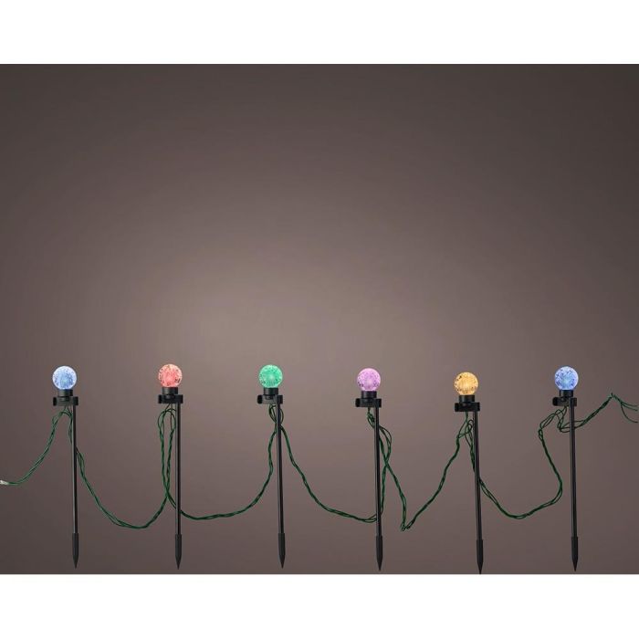 Set de Estacas LED de jardín Lumineo Multicolor 6 W Blanco Cálido 20 Unidades