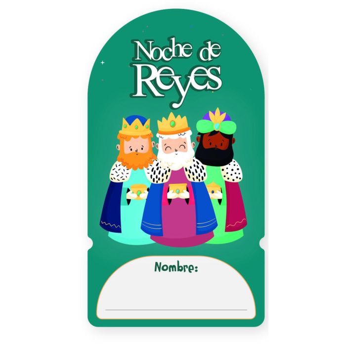 Bismark 333589 Pack 6 Etiquetas Adhesivas Reyes Magos 6x16.5 cm 2
