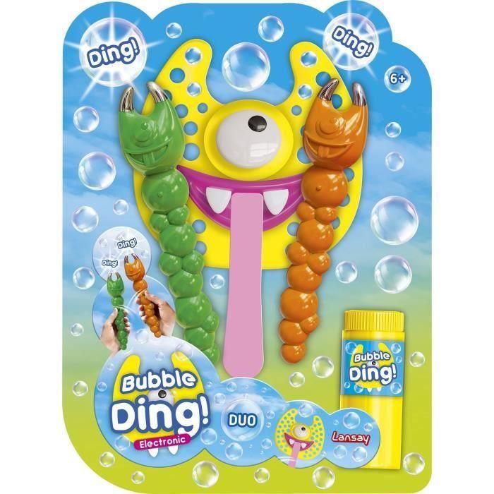 Juego de pompas de jabón - LANSAY - 25640 - Bubbles Party - Bubble Ding Duo Electronic