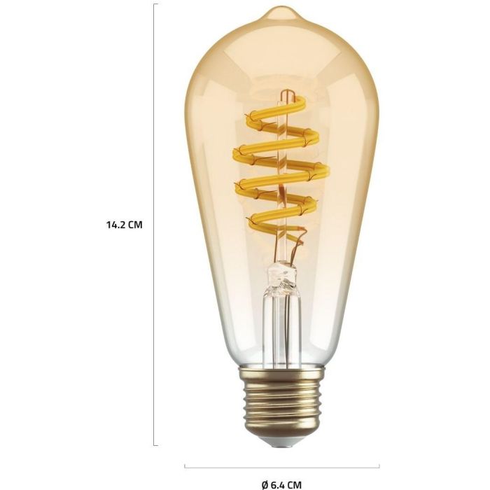 Hombli smarte Filament Glühbirne. ST64. E27. CCT. Amber 4 Hombli smarte Filament Glühbirne. ST64. E27. CCT. Amber 4