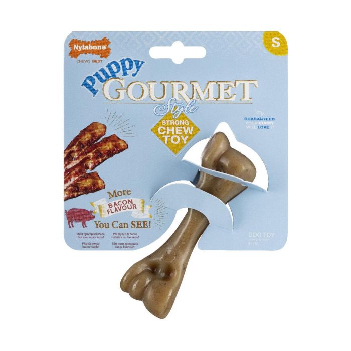 Mordedor de perro Nylabone Marrón Bacon Artificial S 2