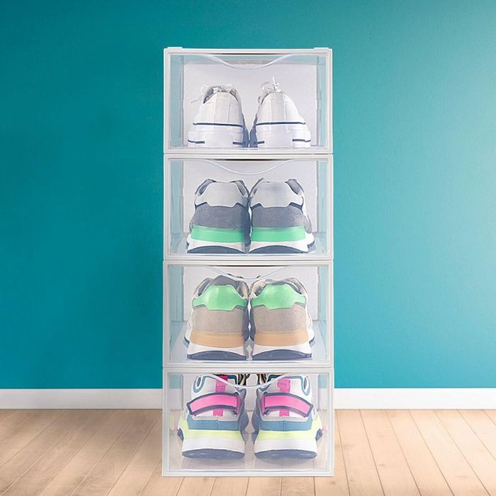 Caja apilable para zapatos Max Home Blanco 6 Unidades Polipropileno ABS 23 x 14,5 x 33,5 cm 1 Caja apilable para zapatos Max Home Blanco 6 Unidades Polipropileno ABS 23 x 14,5 x 33,5 cm 1