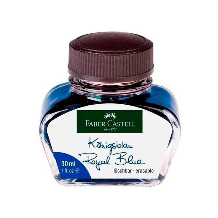 Faber Castell Tintero 30 mL Tinta Borrable Azul Real Faber Castell Tintero 30 mL Tinta Borrable Azul Real