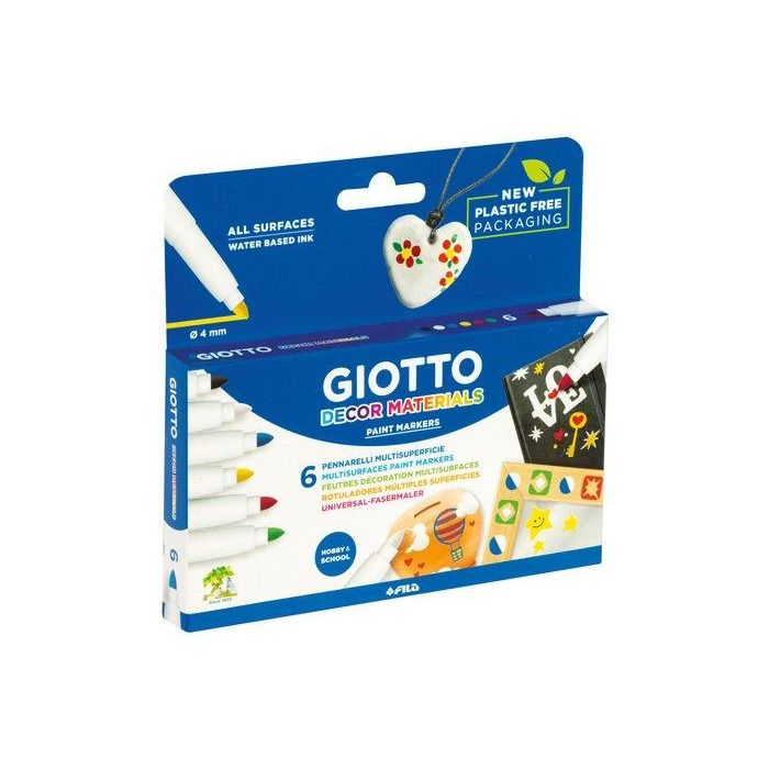 Giotto Rotuladores Decor Materiales Cualquier Superficie C-Surtidos Estuche 6 Ud