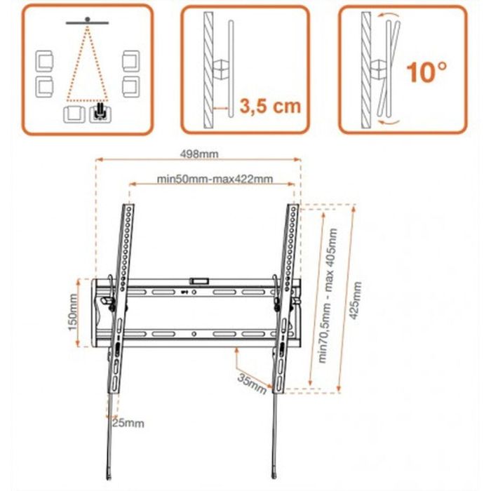 Soporte TV METRONIC 451064 35 kg 2