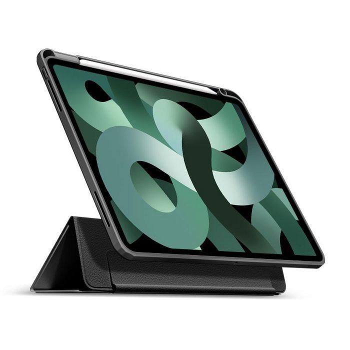 eSTUFF Funda BOSTON para iPad 10.2 con Espejo Desmontable y Soporte Lápiz Integrado - Negro/Transparente