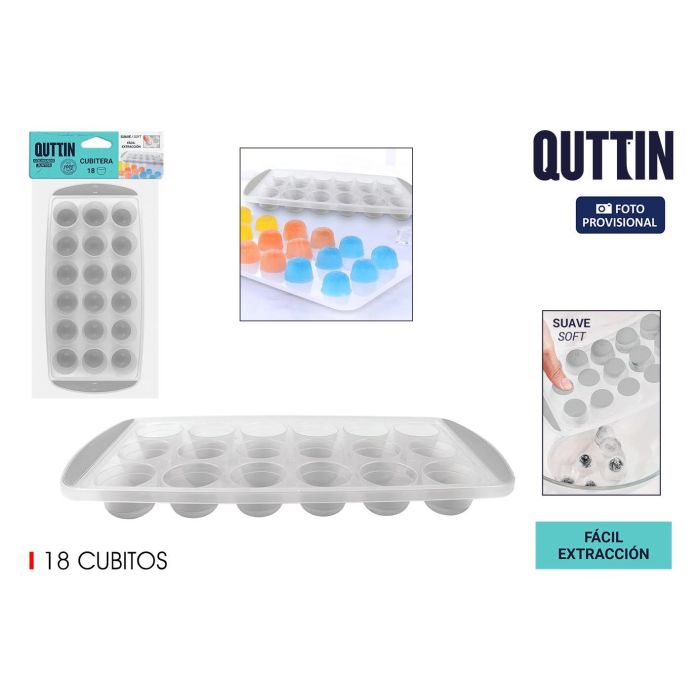 Cubitera Quttin 18 cubitos Soft (36 Unidades) Cubitera Quttin 18 cubitos Soft (36 Unidades)