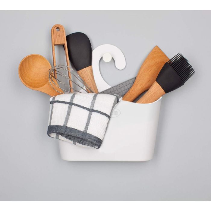 Inde Cesta Organizadora Multiusos Dem para Ducha de Plástico - 26 cm Largo x 8,5 cm Ancho x 14,5 cm Alto (12 Unidades) 4 Inde Cesta Organizadora Multiusos Dem para Ducha de Plástico - 26 cm Largo x 8,5 cm Ancho x 14,5 cm Alto (12 Unidades) 4