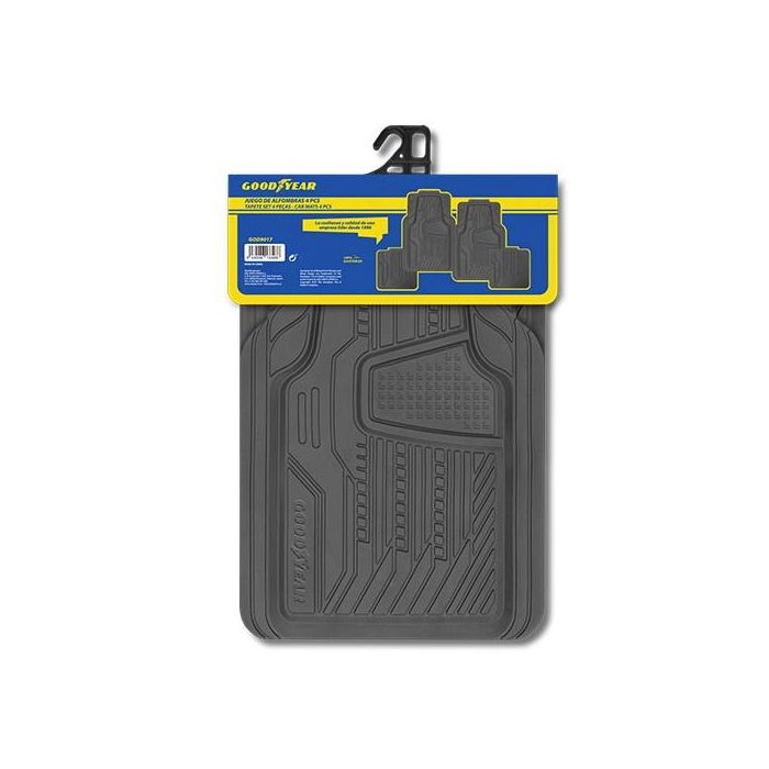 Set de Alfombrillas para Coche Goodyear GOD9017 Negro (4 pcs) 3 Set de Alfombrillas para Coche Goodyear GOD9017 Negro (4 pcs) 3