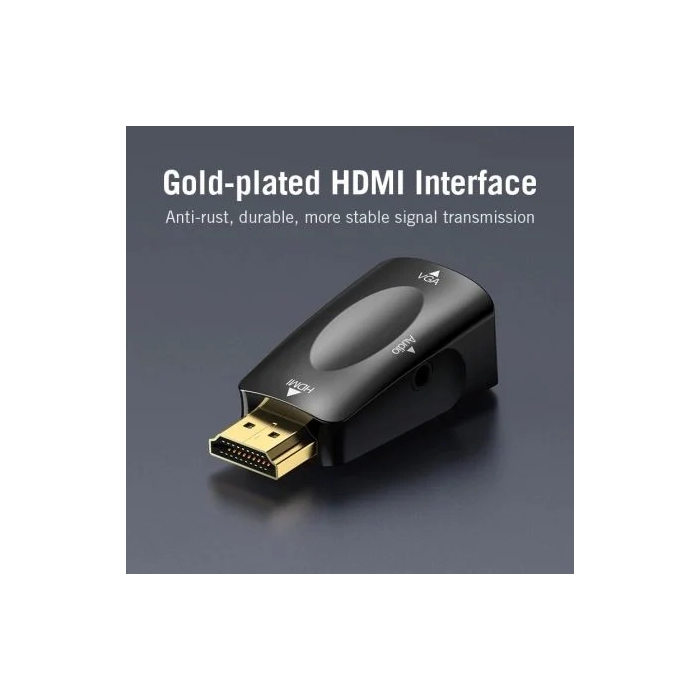 Vention Adaptador Conversor HDMI Macho a VGA Hembra con Audio Jack 3.5mm AIDB0 1080P 60Hz